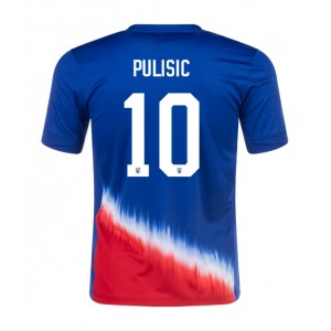 Yhdysvallat Christian Pulisic #10 Jalkapallovaatteet Vieraspaita Copa America 2024 Lyhythihainen